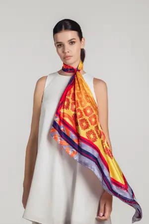 Croata scarf Brijuni—an artistic representation of the scarf.