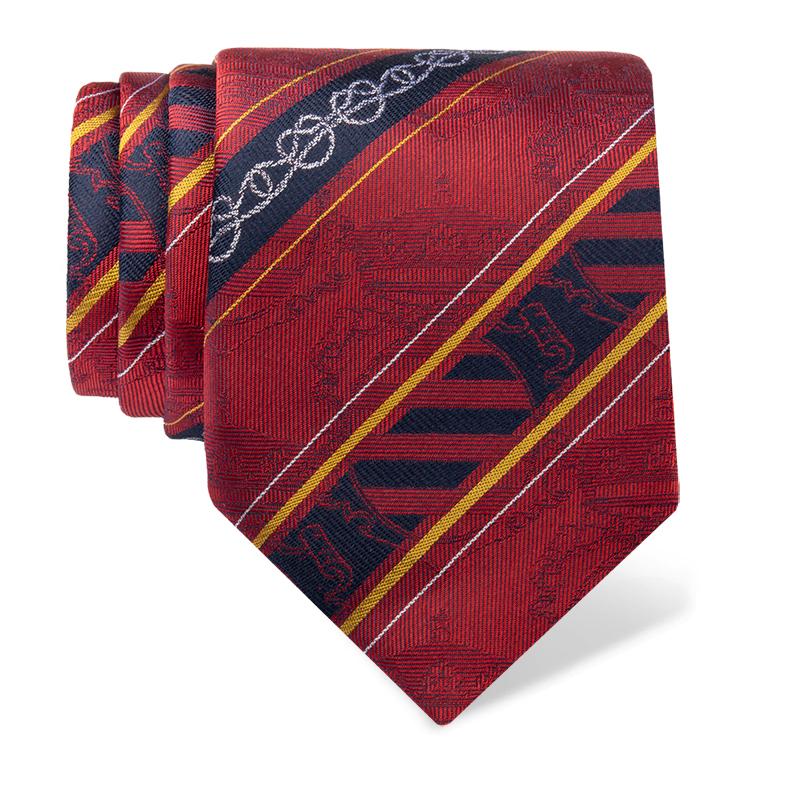 Cravat CROATA Thematic  Dubrovnik Red  Silk 100%  