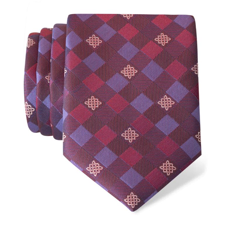 Cravat CROATA Thematic  Braiding Wine red  Silk 100%  