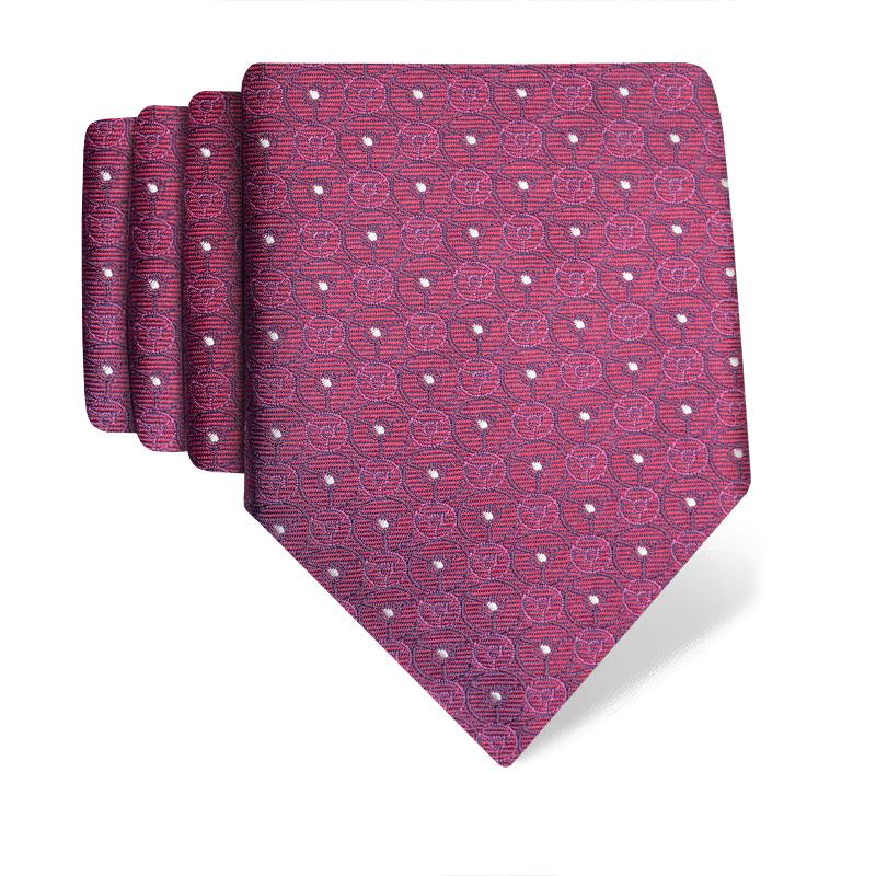 Cravat CROATA Thematic  Alka of Sinj Wine red  Silk 100%  
