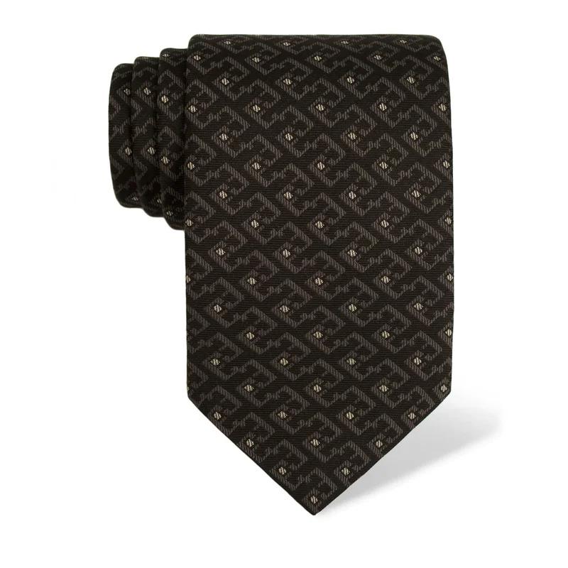 Cravat CROATA Thematic  Glagolitic alphabet Black  Silk 100%  