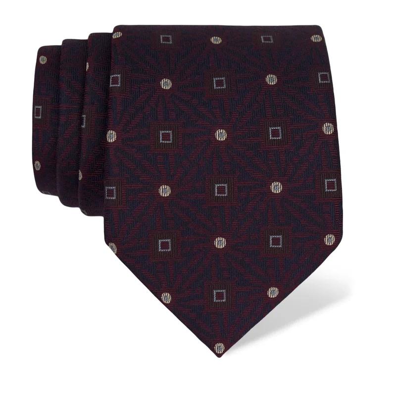 Cravat Thematic  Glagolitic alphabet Wine red  Silk 100%  