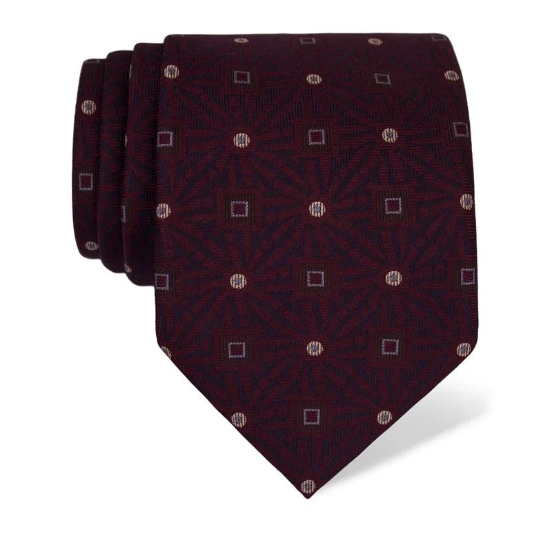 Cravat CROATA Thematic  Glagolitic alphabet Wine red  Silk 100%  