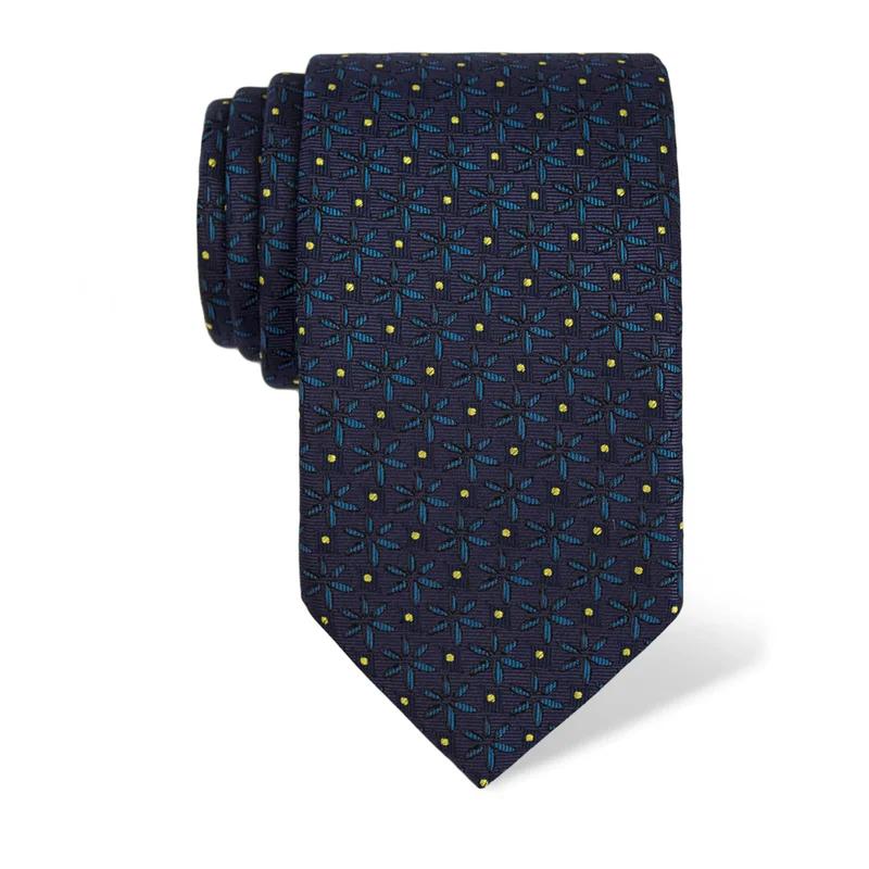 Cravat CROATA Thematic  Water fountain Dark blue  Silk 100%  