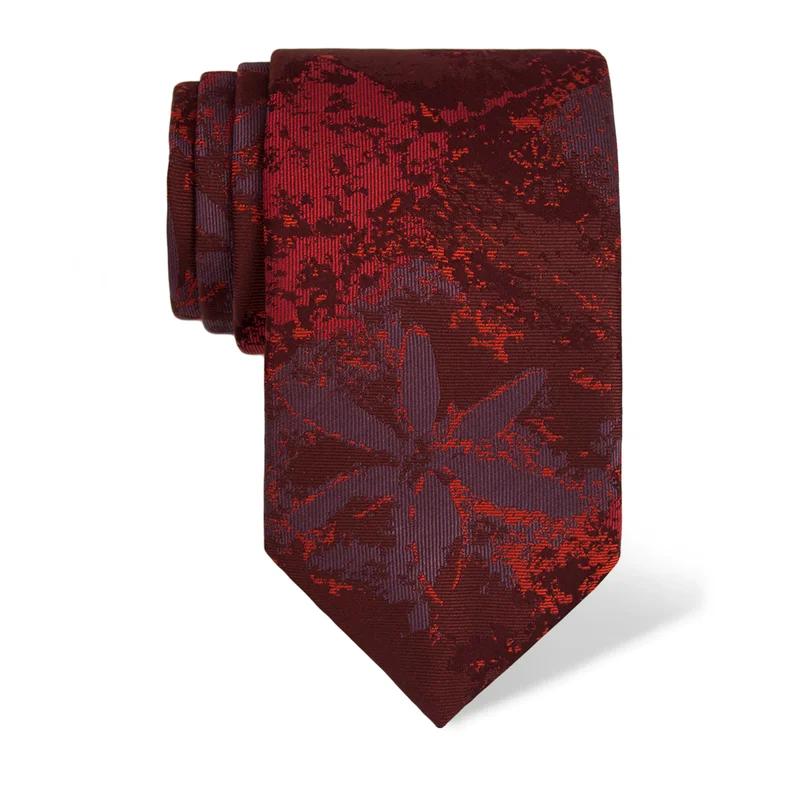 Cravat CROATA Thematic  Water fountain Wine red  Silk 100%  