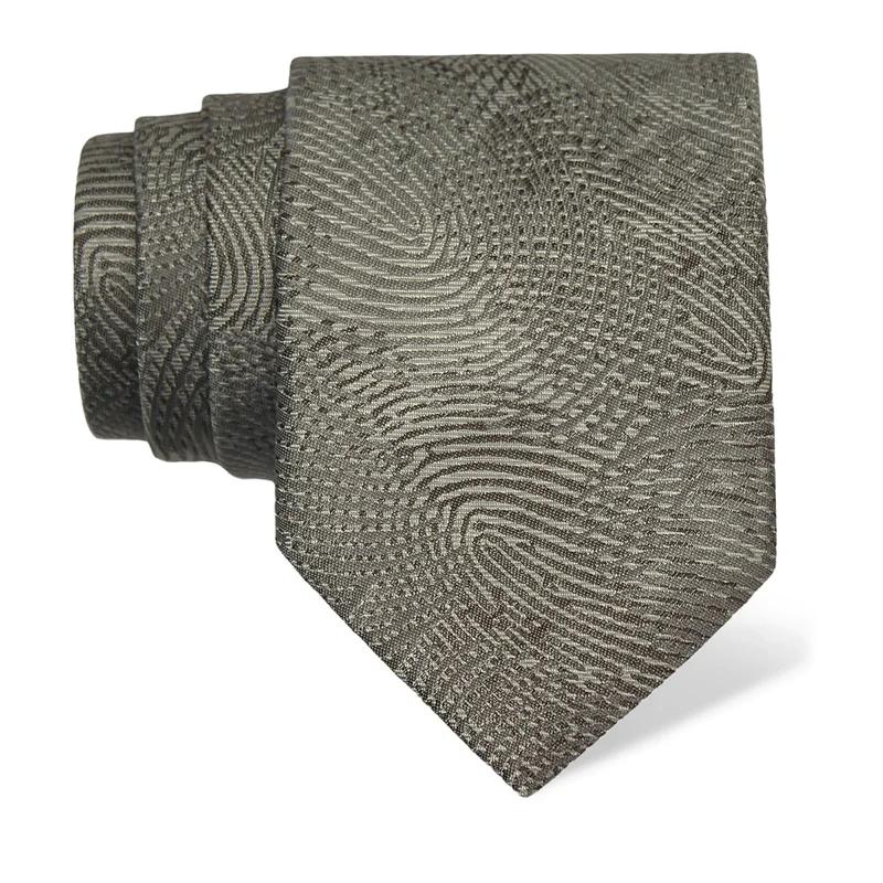 Cravat CROATA Thematic  Fingerprints by Ivan Vučetić Light grey  Silk 100%  