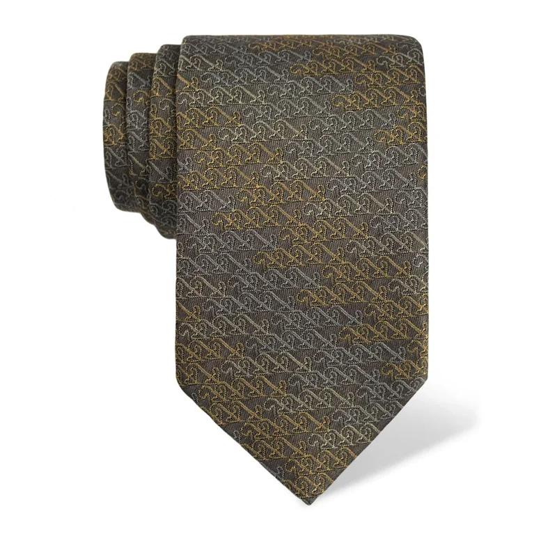 Cravat CROATA Thematic  Secession Grey  Silk 100%  