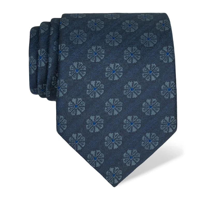 Cravat CROATA Thematic  Folk embroidery Light blue  Silk 100%  