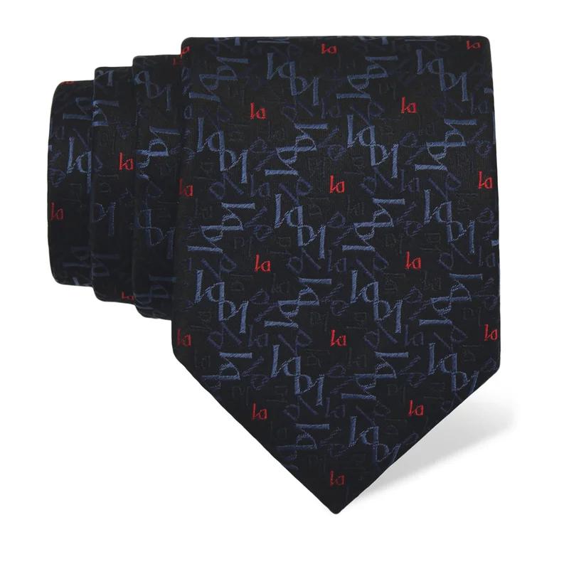 Cravat CROATA Thematic  Glagolitic alphabet Dark blue  Silk 100%  