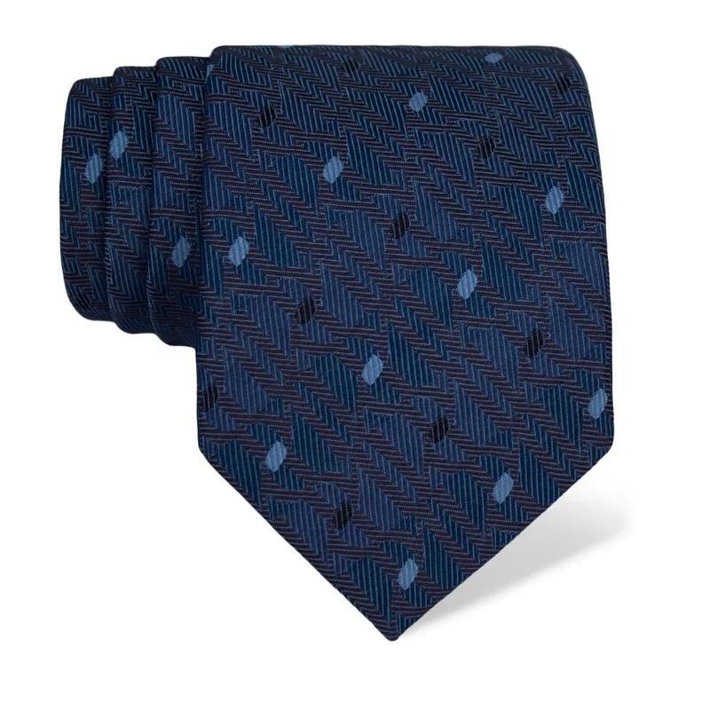 Cravat Brijuni Thematic  Glagolitic alphabet Petroleum  Silk 100%  