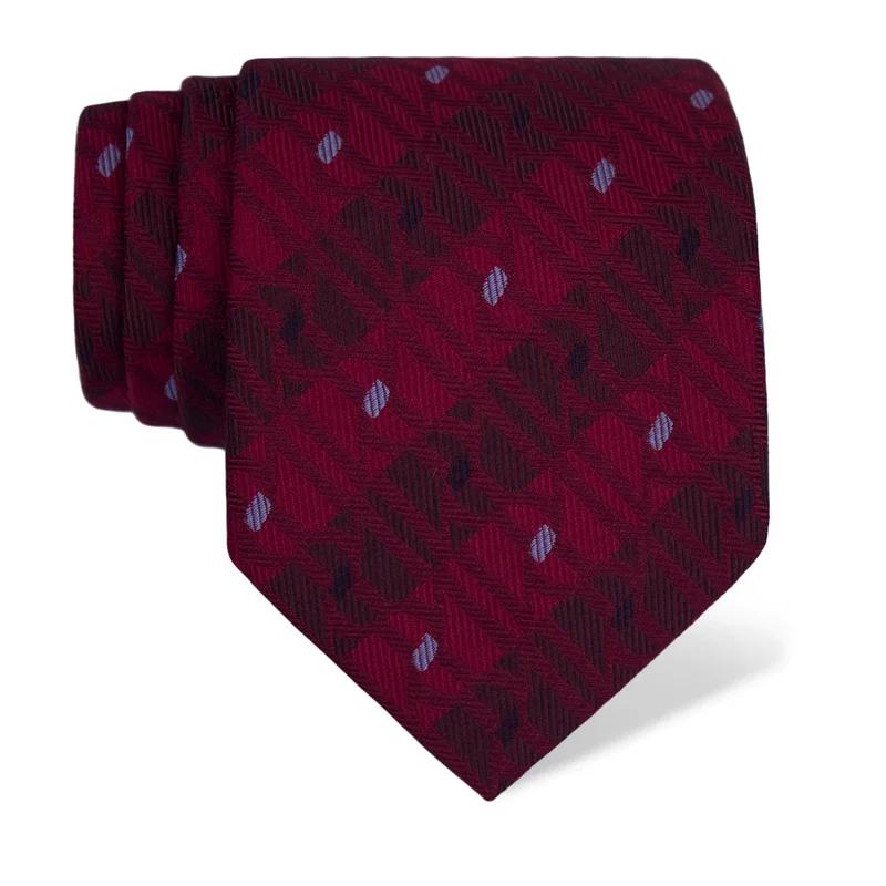 Cravat Brijuni Thematic  Glagolitic alphabet Wine red  Silk 100%  