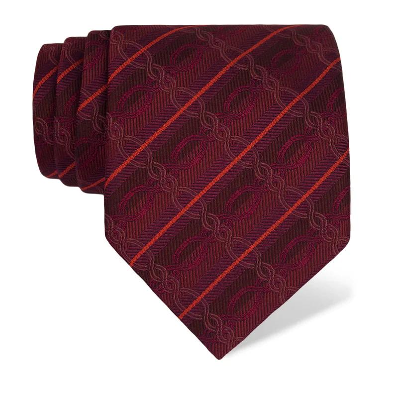 Cravat Brijuni Thematic  Braiding Wine red  Silk 100%  