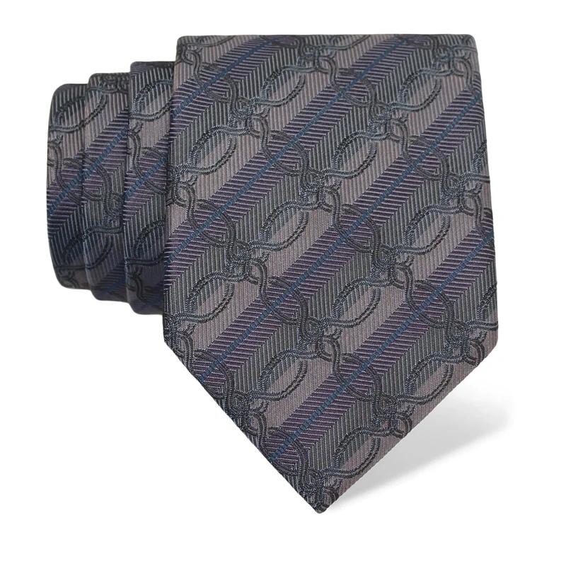 Cravat CROATA Brijuni Thematic  Braiding Grey  Silk 100%  