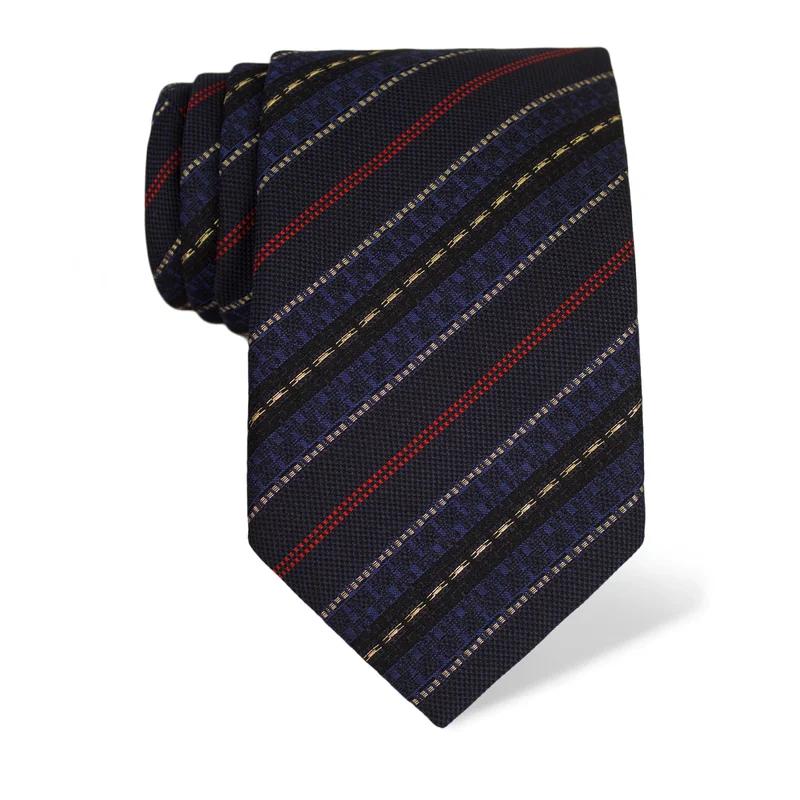 Cravat CROATA AuHRum Thematic  Glagolitic alphabet Dark blue  Silk 95%, Metalized fiber (gold)5%  