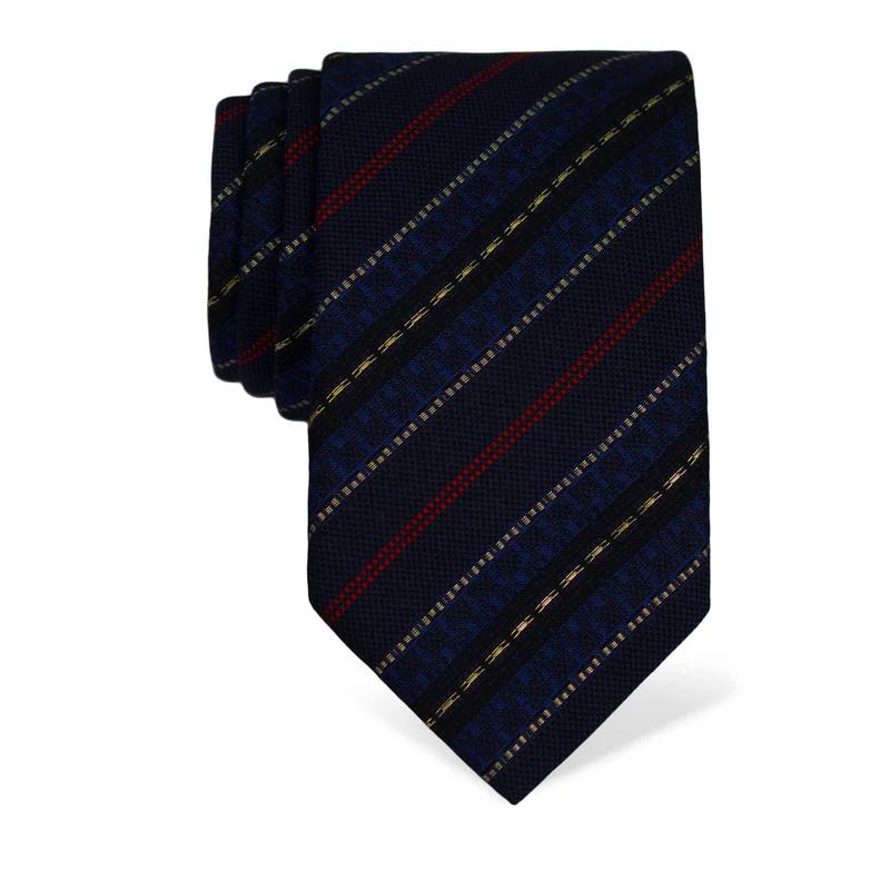Cravat CROATA AuHRum Thematic  Glagolitic alphabet Dark blue  Silk 95%, Metalized fiber (gold)5%  