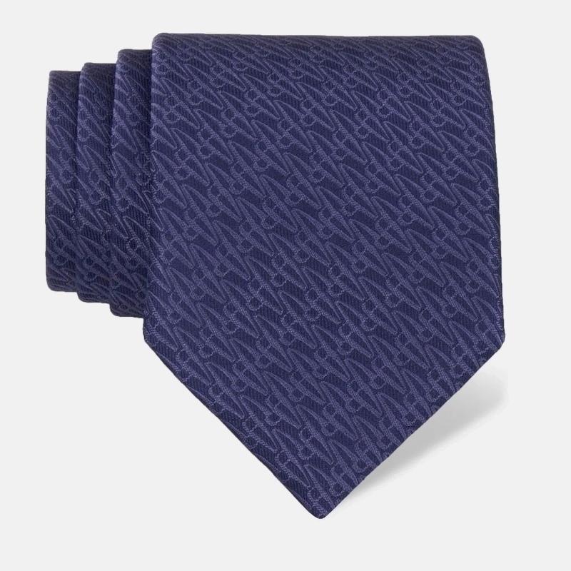 Cravat CROATA Thematic Large Glagolitic alphabet Dark blue  Silk 100%  Short sleeve