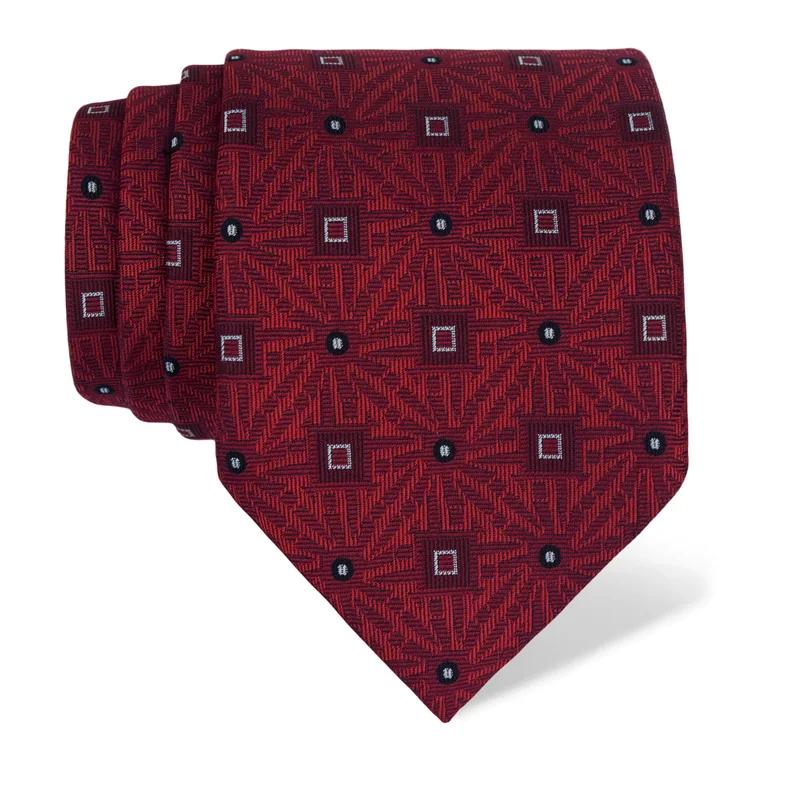 Cravat CROATA Thematic Large Glagolitic alphabet Wine red  Silk 100%  