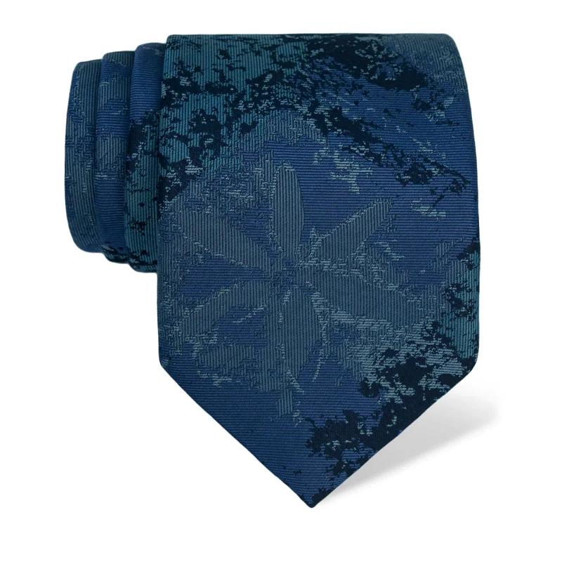Cravat CROATA Thematic Large Water fountain Blue  Silk 100%  