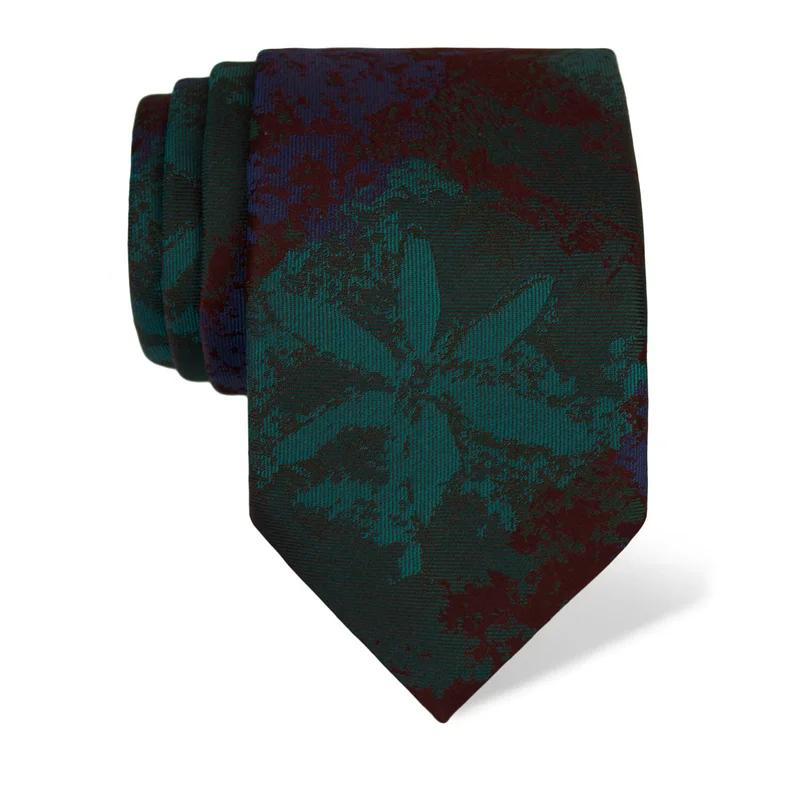 Cravat CROATA Thematic Large Water fountain Green  Silk 100%  