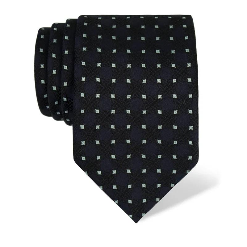 Cravat CROATA Thematic Large Braiding Dark blue  Silk 100%  