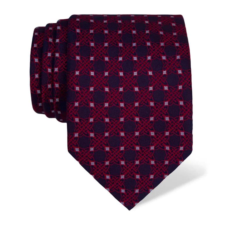 Cravat CROATA Thematic Large Braiding Dark blue  Silk 100%  