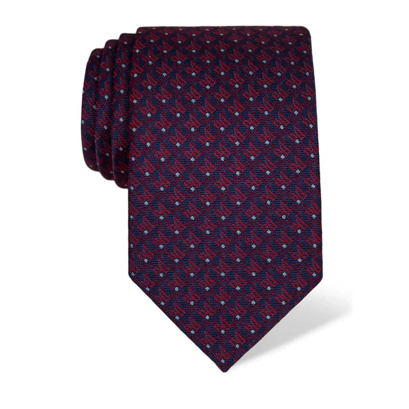 Cravat CROATA Thematic Large Glagolitic alphabet Dark blue  Silk 100%  