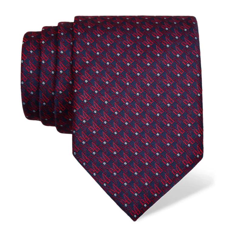 Cravat CROATA Thematic Large Glagolitic alphabet Dark blue  Silk 100%  
