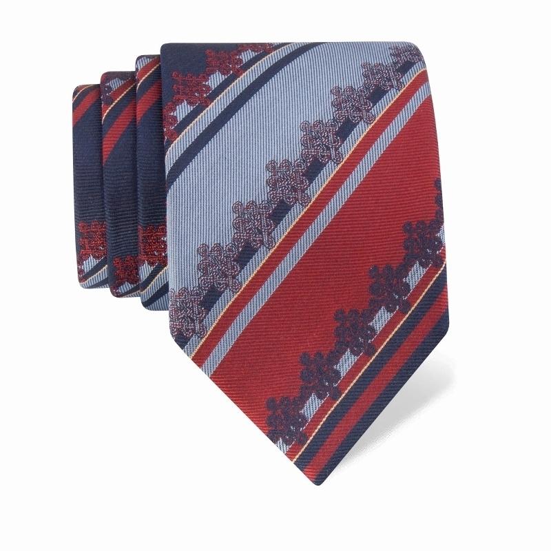 Cravat CROATA Thematic  Braiding Dark blue  Silk 100%  Short sleeve