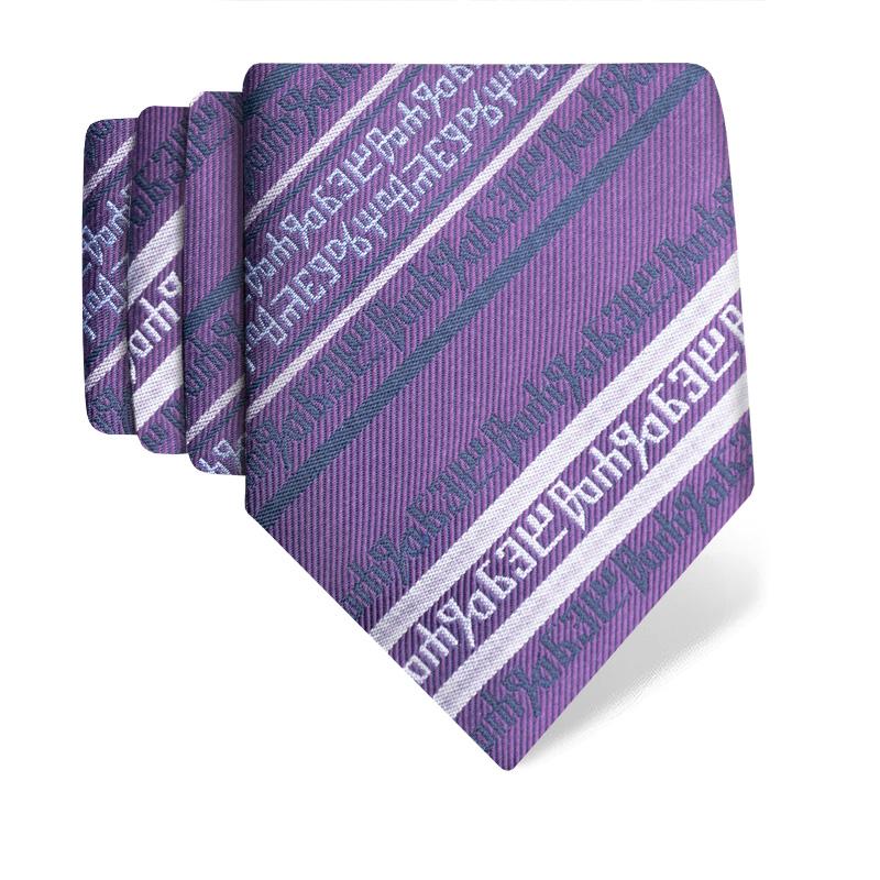 Cravat CROATA Thematic  Zagreb Purple  Silk 100%  