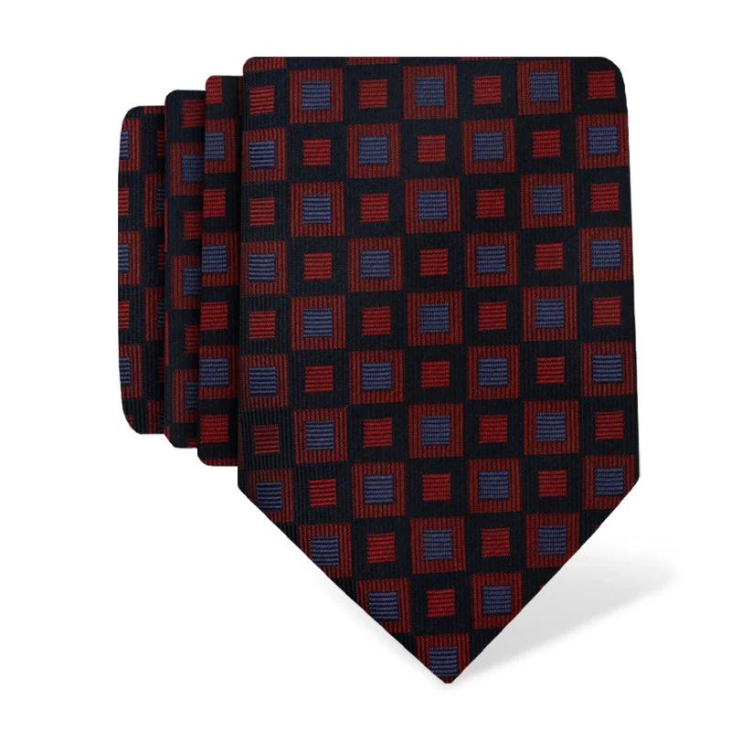 Cravat CROATA Trend Thematic  Squares Red  Silk 100%  