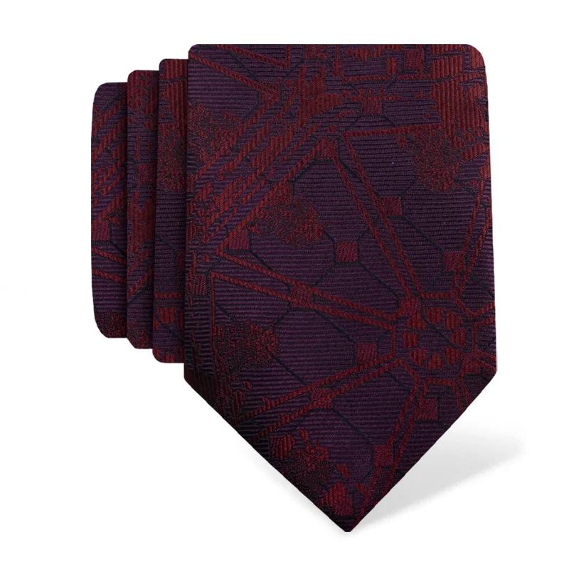 Cravat CROATA Trend Thematic  Octagon Wine red  Silk 100%  