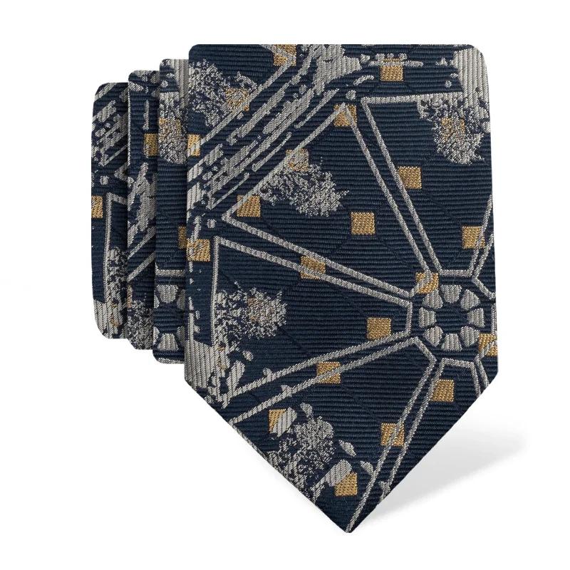 Cravat CROATA Trend Thematic  Octagon Blue  Silk 100%  