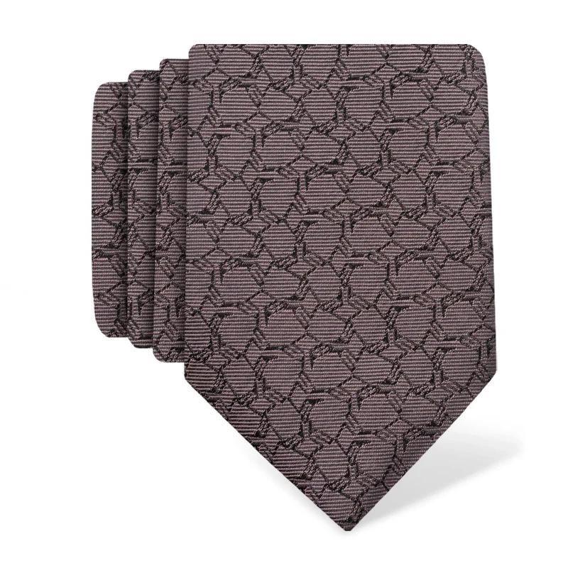 Cravat CROATA Thematic  Folk embroidery Pink  Silk 100%  