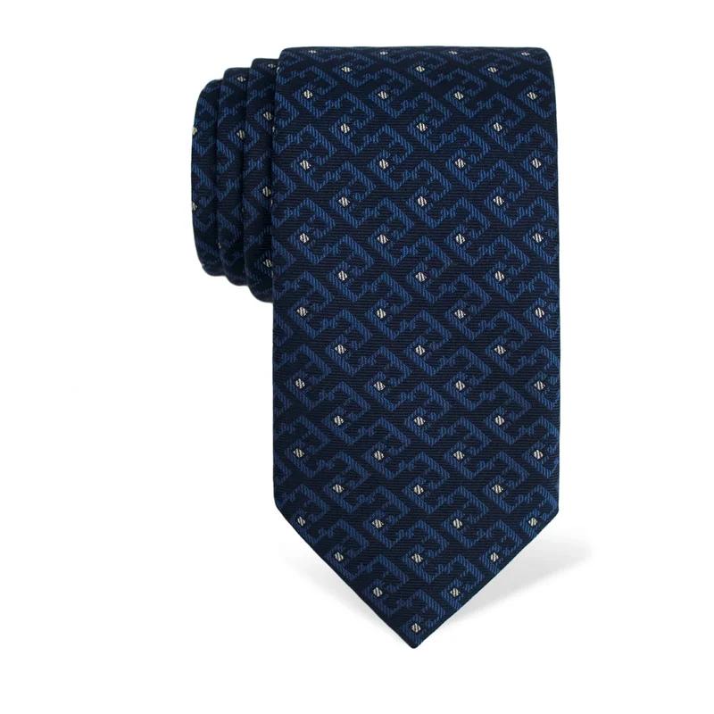 Cravat CROATA Thematic  Glagolitic alphabet Dark blue  Silk 100%  