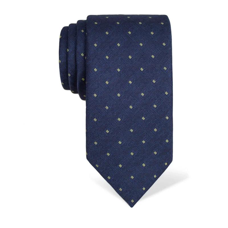 Cravat CROATA Thematic  Glagolitic alphabet Blue  Silk 100%  