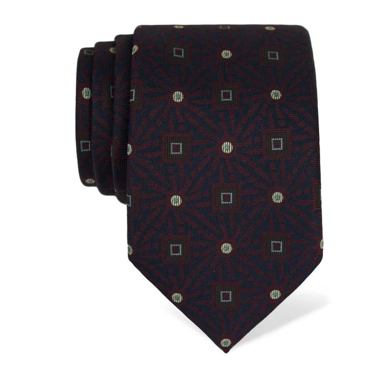 Cravat CROATA Thematic  Glagolitic alphabet Wine red  Silk 100%  