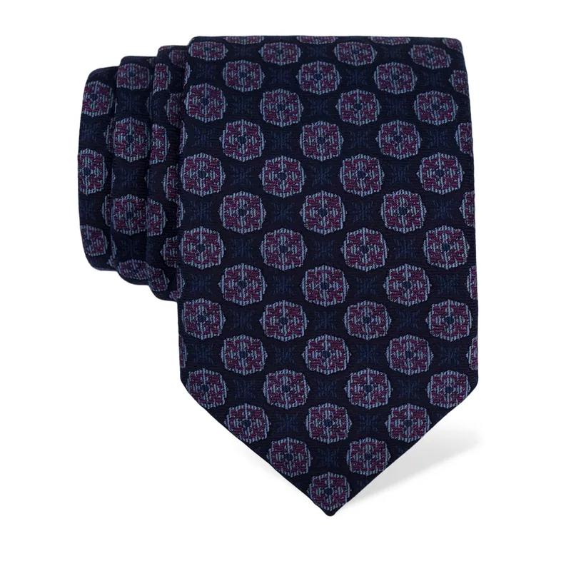 Cravat Thematic  Folk embroidery Dark blue  Silk 100%  