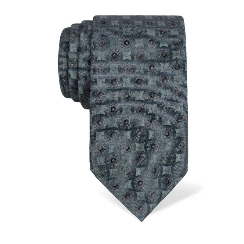 Cravat CROATA Thematic  Folk embroidery Grey  Silk 100%  