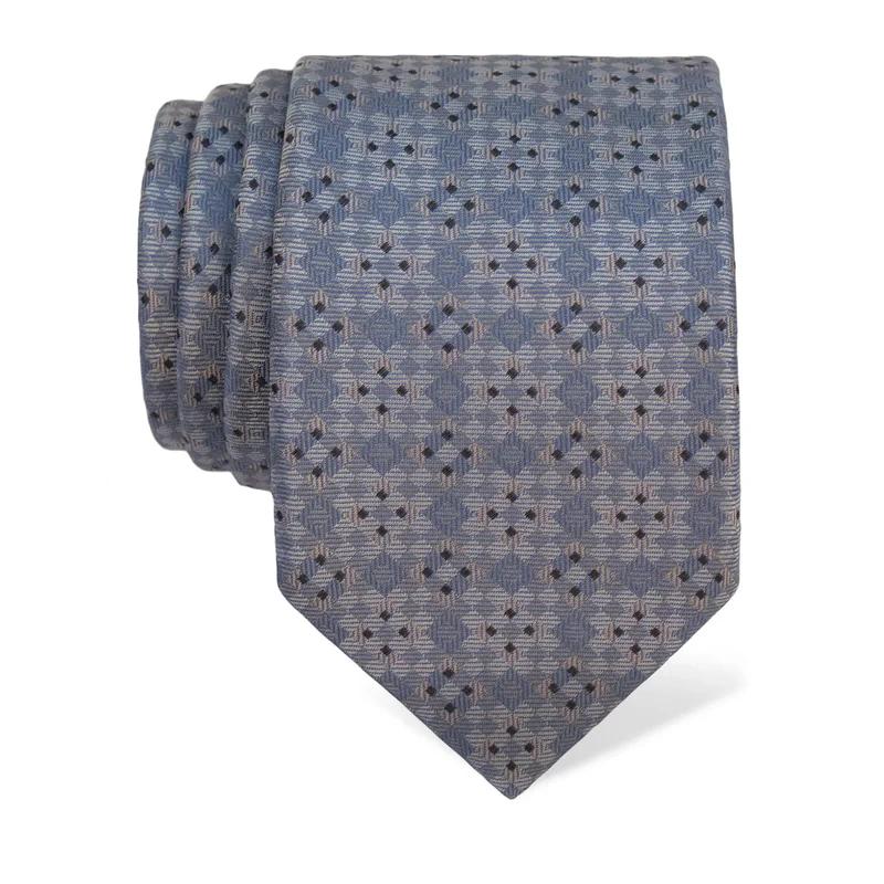 Cravat CROATA Thematic  Squares Light blue  Silk 100%  