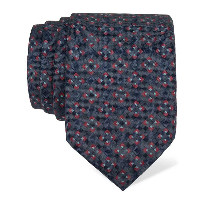 Cravat CROATA Thematic  Squares Blue  Silk 100%  