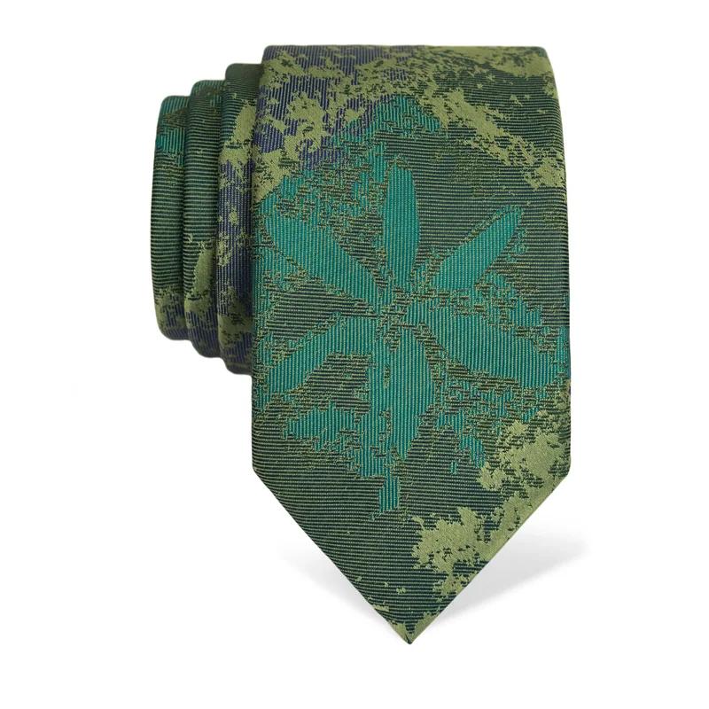 Cravat CROATA Thematic  Water fountain Green  Silk 100%  