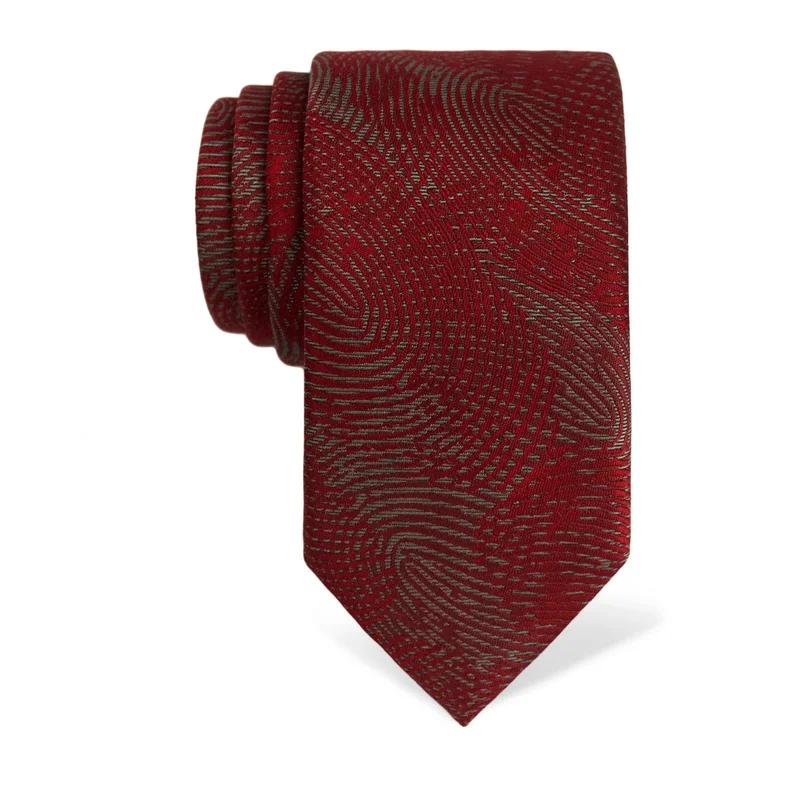 Cravat CROATA Thematic  Fingerprints by Ivan Vučetić Red  Silk 100%  