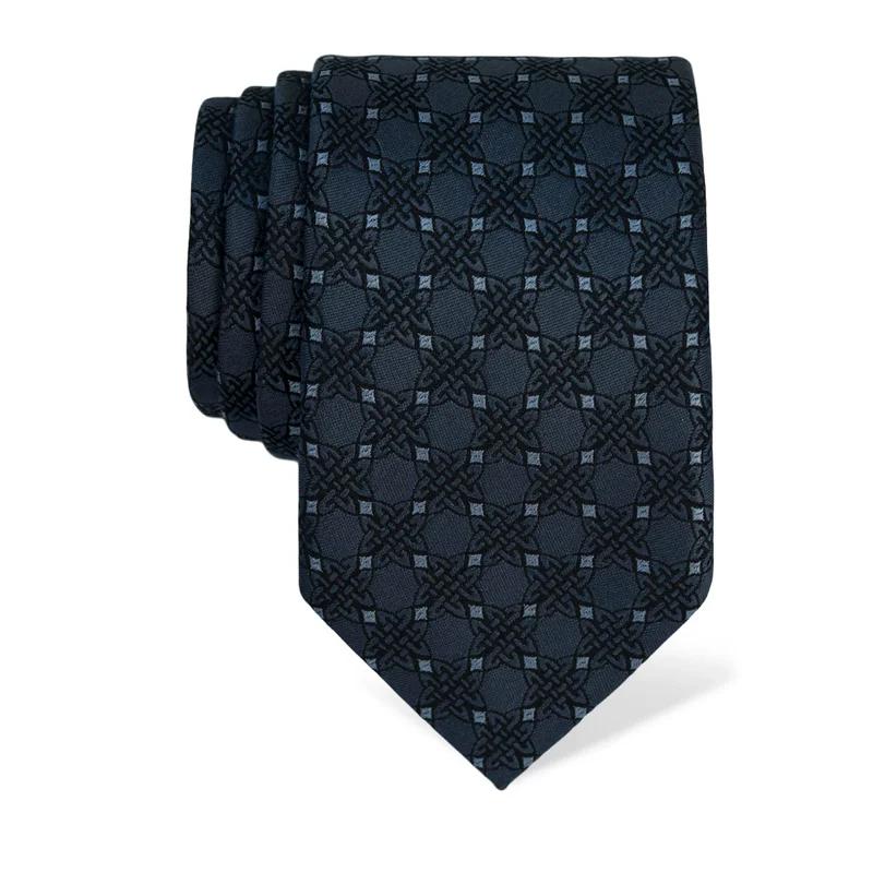 Cravat CROATA Thematic  Braiding Blue  Silk 100%  