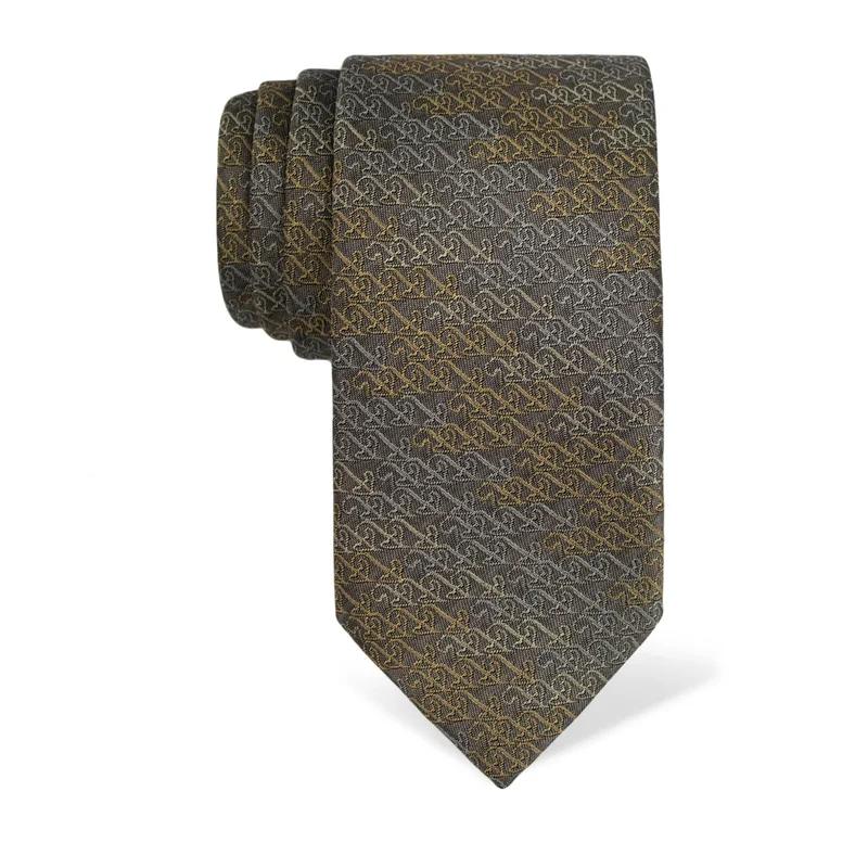 Cravat CROATA Thematic  Secession Grey  Silk 100%  