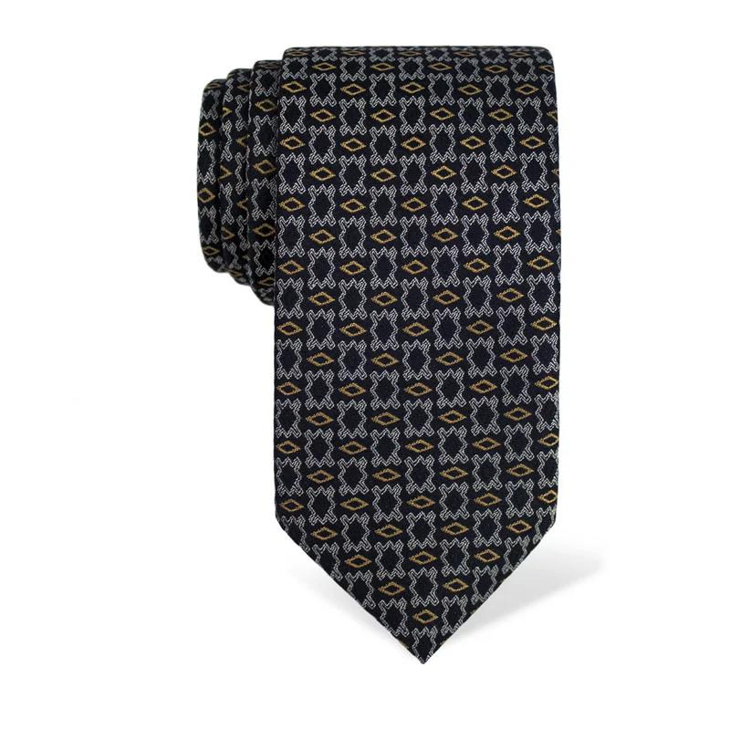 Cravat CROATA Thematic  Folk embroidery Dark blue  Silk 100%  