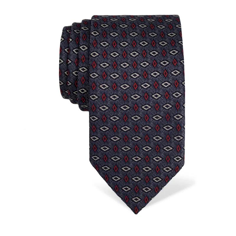 Cravat CROATA Thematic  Folk embroidery Grey  Silk 100%  