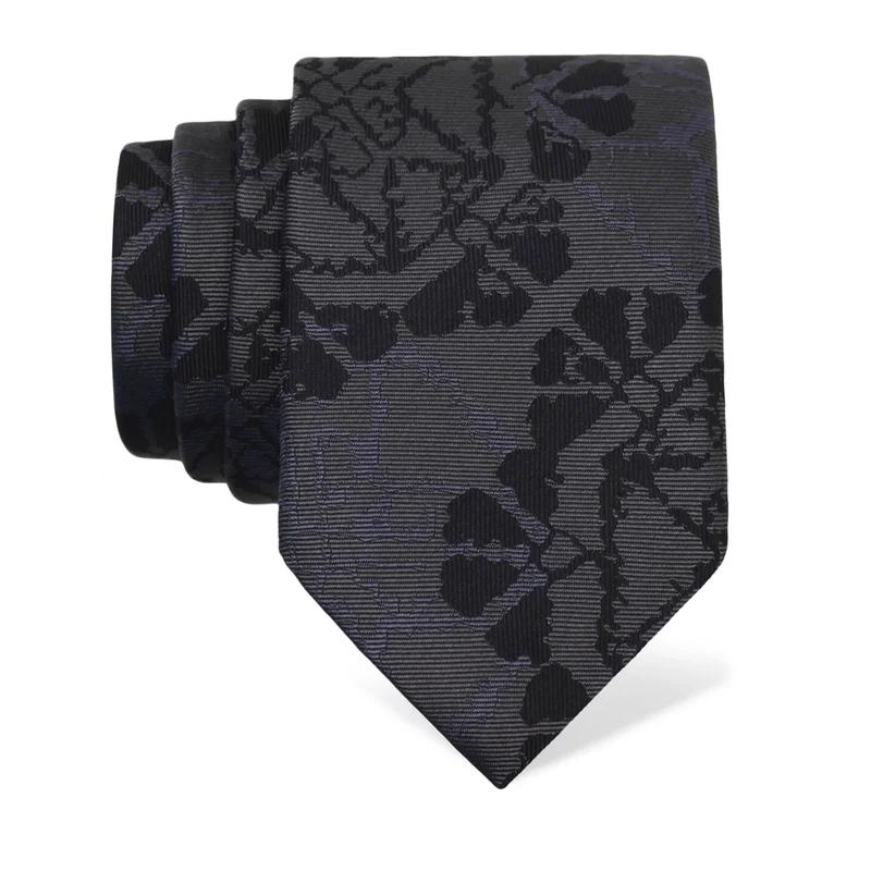 Cravat CROATA Thematic  Folk embroidery Blue  Silk 100%  