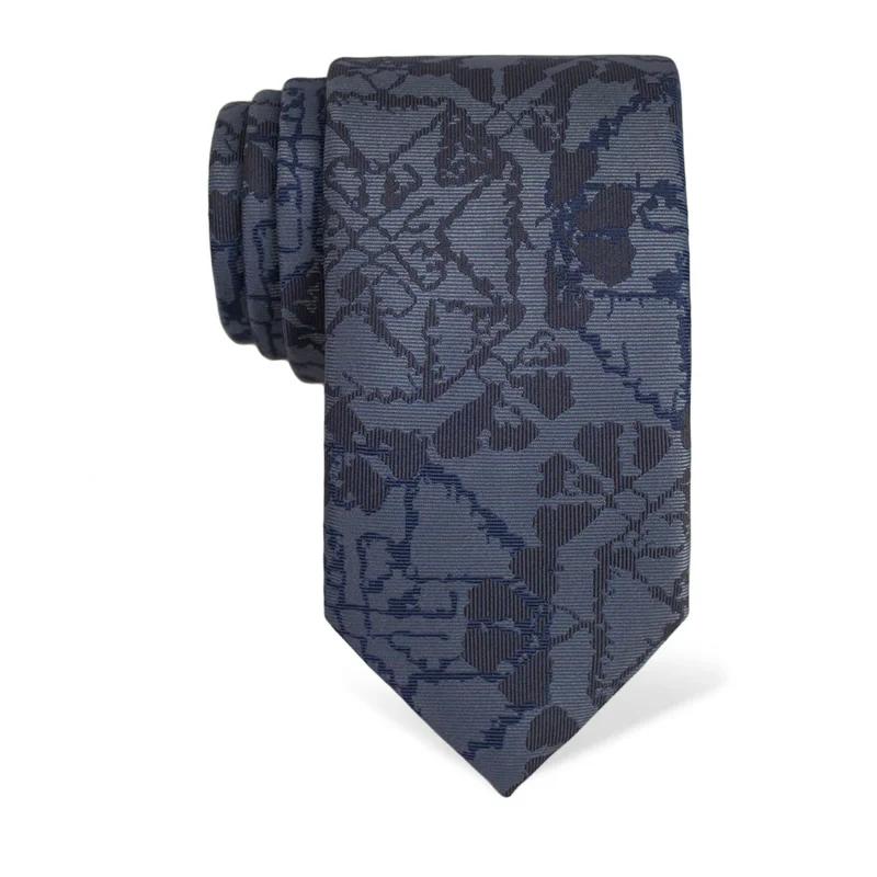 Cravat CROATA Thematic  Folk embroidery Light blue  Silk 100%  