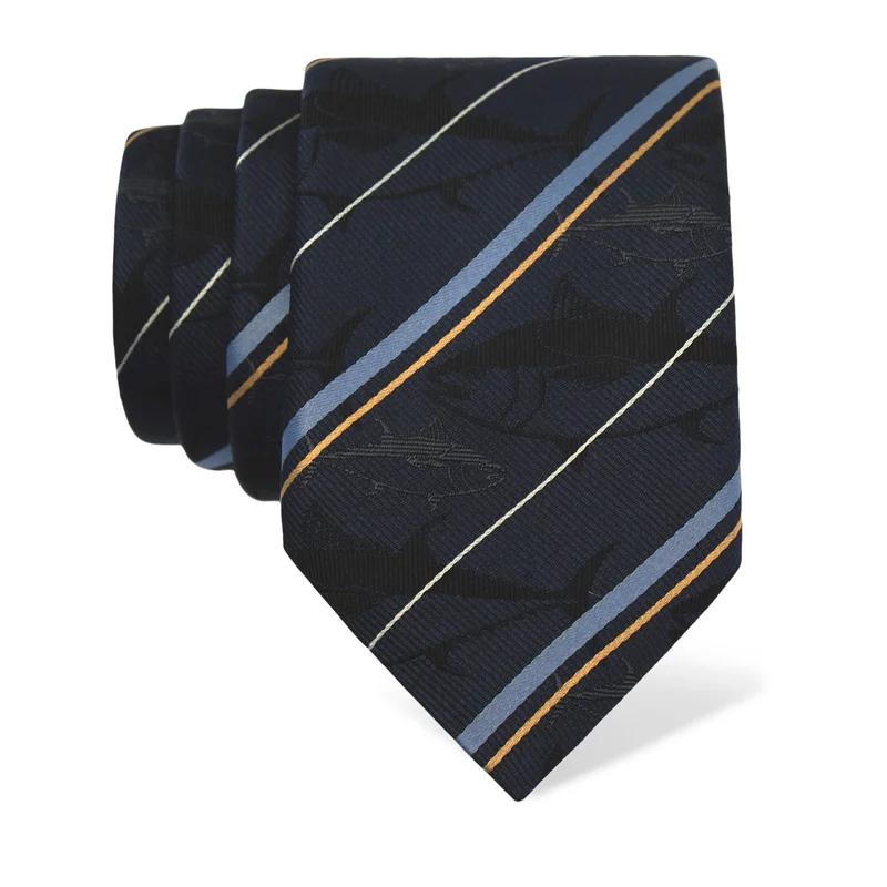 Cravat CROATA Thematic  Tuna fish Dark blue  Silk 100%  