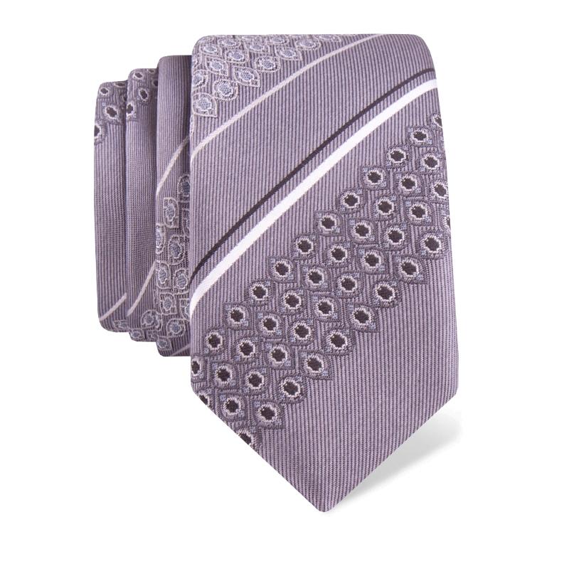 Cravat CROATA Thematic  Zagreb cathedral Grey  Silk 100%  